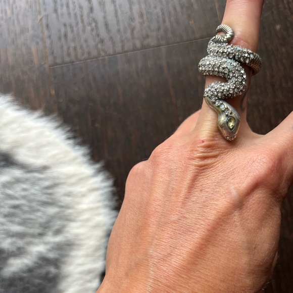 Silver snake ring Lucky Brand small - Picture 5 of 7